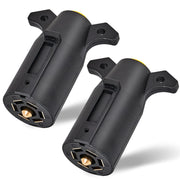 MECMO front view of 7-pin plug showing secure connection benefit