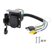 MECMO front view adapter kit showing dual outputs and mounting bracket benefit