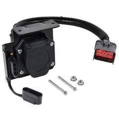 MECMO front view adapter showing both 7-way and 4-way outlets for versatile towing
