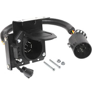 MECMO front view connector showing dual 7-way and 4-way outlets for flexible towing