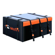 MeeFar front view of rooftop bag showing full packed capacity and weather protection
