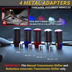 Mega Racer metal threaded adapters displayed to show secure universal fit options