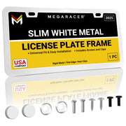 Mega Racer front view glossy white frame showing sleek appearance and modern upgrade