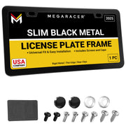 Mega Racer front view of slim matte-black frame showing minimalist styling and legal fit