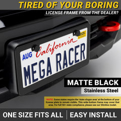 Mega Racer close-up of matte black texture with anti-glare benefit