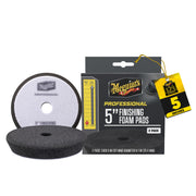 Meguiar's front view of 5-inch finishing pad showing shape and edge for precise finishing
