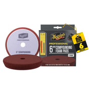 Meguiar's 6" pad front view showing durable cutting surface and fast results