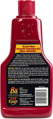 Meguiar's bottle held in hand showing 16 oz scale and easy-application benefit