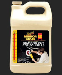 Meguiar's compound cream texture close-up demonstrating low-dust, controlled cutting action