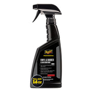 Meguiar's bottle front view showing label and spray trigger, clear product ID and benefit