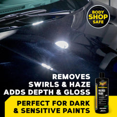 Meguiar's M200 open cap exposing creamy polish ready for application and smooth spread
