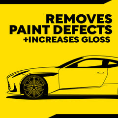 Meguiar's pad mounted on polisher in use delivering controlled correction and improved gloss