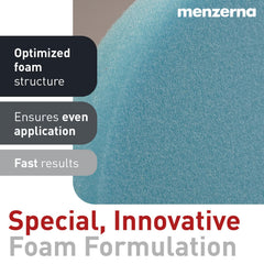 menzerna blue foam pad open-cell texture detail reduces heat buildup