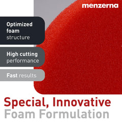 menzerna pad center hole detail illustrating airflow and reduced heat during polishing