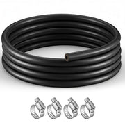 Meonum front view of 10ft heater hose packaging showing included clamps and length benefit