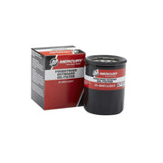 MERCURY oil filter front view showing label and fitment benefits
