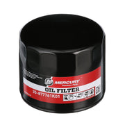 MERCURY oil filter front view showing part number and fit benefits