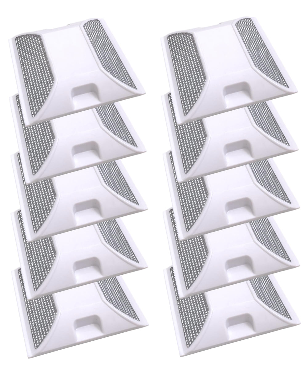 Merhoff & Larkin front pack showing 10 white reflectors, enhances nighttime visibility
