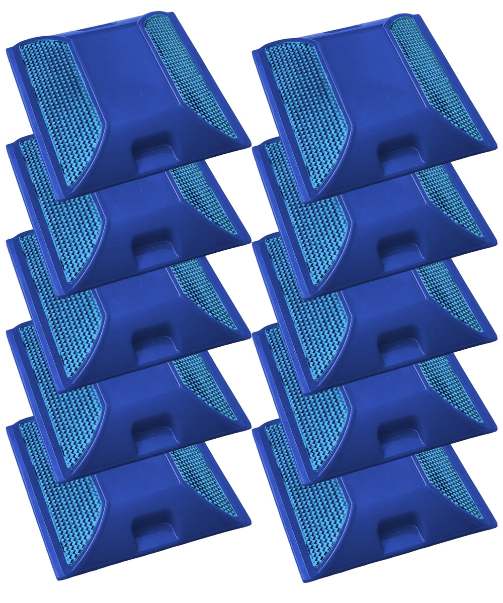 Merhoff & Larkin front packaging showing ten blue reflectors and benefits