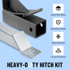 metlead bolt-on hitch mounted to vehicle for stable towing benefit