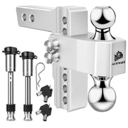 METOWARE front view assembled adjustable hitch showing receiver fit and durability