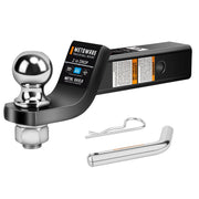 METOWARE front view of assembled 2 inch ball mount showing ready-to-use setup and strength