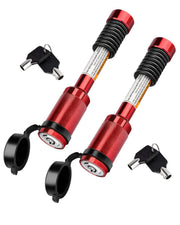 METOWARE front view showing red hitch lock secured, boosts trailer security