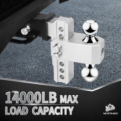 METOWARE close-up of adjustment holes demonstrating 6-inch rise and drop accuracy