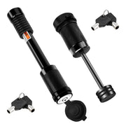 METOWARE front view of hitch and coupler set showing both locks and keys for clear identification and convenience