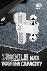 METOWARE close-up of integrated 2" and 2-5/16" balls for fast coupling