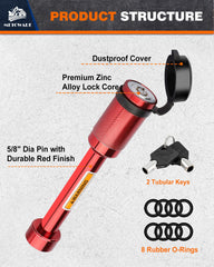METOWARE rubber cap detail protecting lock head from corrosion and moisture
