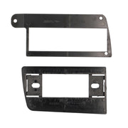Metra front panel installed in GM truck dash showing clean fit and modern receiver compatibility