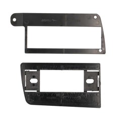 Metra front panel installed in GM truck dash showing clean fit and modern receiver compatibility