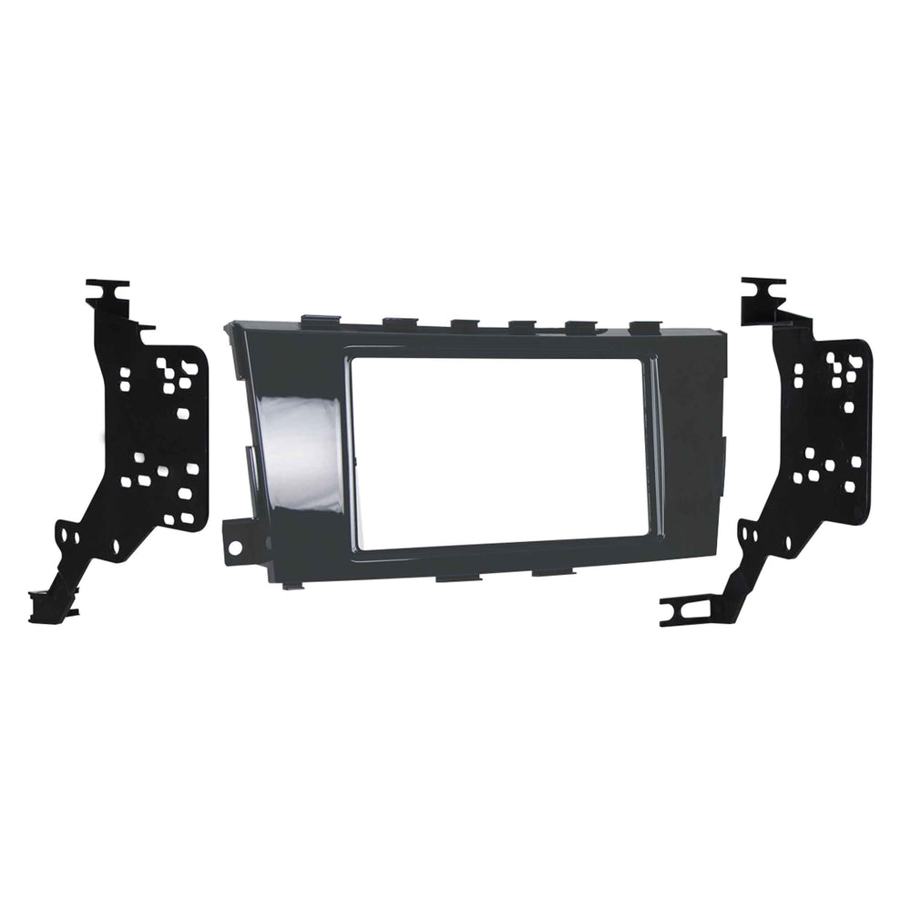 Metra 95-7617GHG front bezel in black showing clean aftermarket radio fit