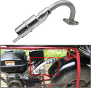 MGWILL front view exhaust with muffler showing compact design and clearance benefit