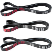 Mhrxusd front packaging showing the three replacement drive belts and product labeling for easy identification