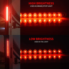 MICTUNING close-up of LED diodes and lens highlighting bright output