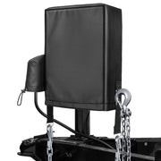 MICTUNING front view of cover on RV jack showing complete protection