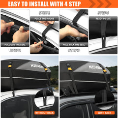 MIDABAO rooftop carrier mounted on car in use, frees interior space