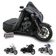 mieapond front view on Harley showcasing full coverage and weather protection