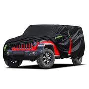 Migaven front view on Jeep Wrangler showing full protective fit and curb appeal