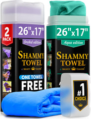 Mighty Cleaner front packaging showing two tubes and bonus towel for quick identification