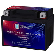 Mighty Max Battery front view showing compact sealed design and quick fit