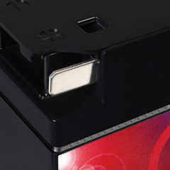 Mighty Max Battery installed in motorcycle seat compartment for space-saving fit
