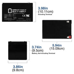Mighty Max Battery beside ruler showing compact dimensions for fit