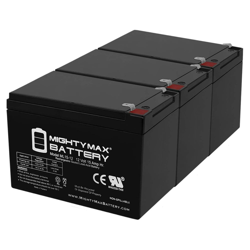 Mighty Max Battery front view showing label and capacity benefit