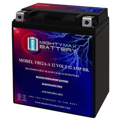 Mighty Max YB12A-A front view showing compact design and ready-to-install benefit