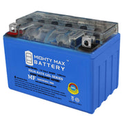 Mighty Max Battery YTX9-BS GEL front view showing compact design and reliable performance