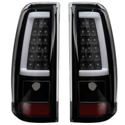 MiKaFex front view smoke black tail light assembly showing clean OEM fit
