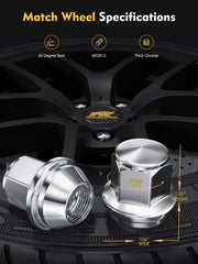 MIKKUPPA close-up of threads and 60° seat for secure wheel seating